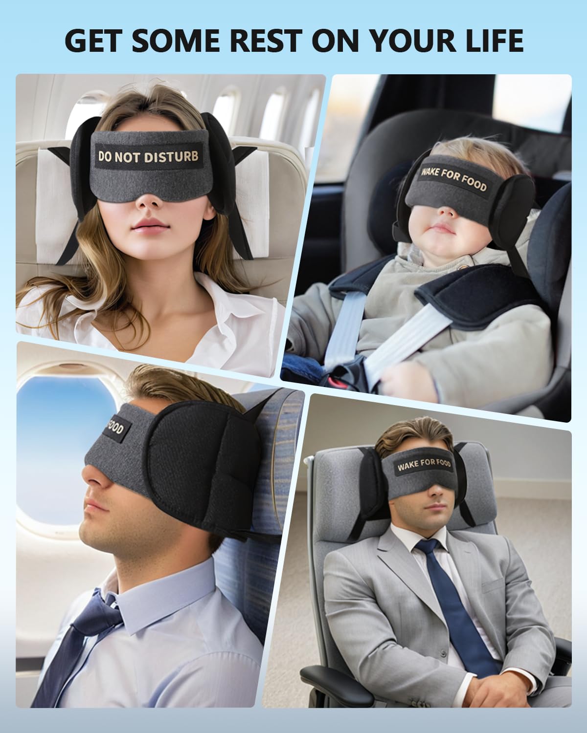 Amazon｜飛行機用トラベルピロー アイマスク付き飛行機枕 長時間の